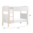 Babyletto Tiptoe Twin Over Twin Bunk Bed in White and Washed Natural
