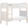 Babyletto Tiptoe Twin Over Twin Bunk Bed in White and Washed Natural