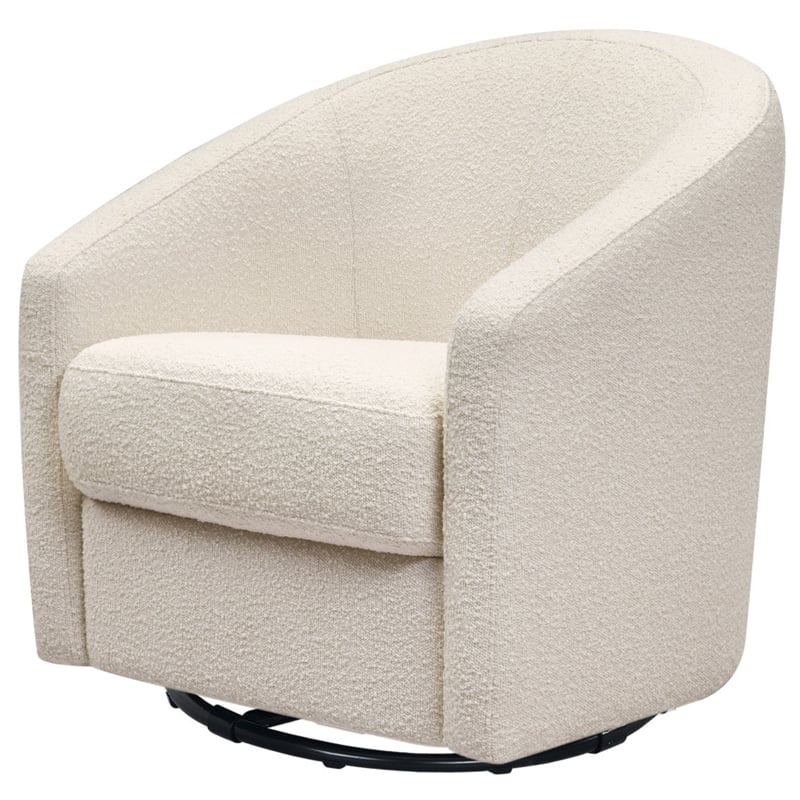 Babyletto Madison Fabric Upholstered Swivel Glider - Ivory Boucle