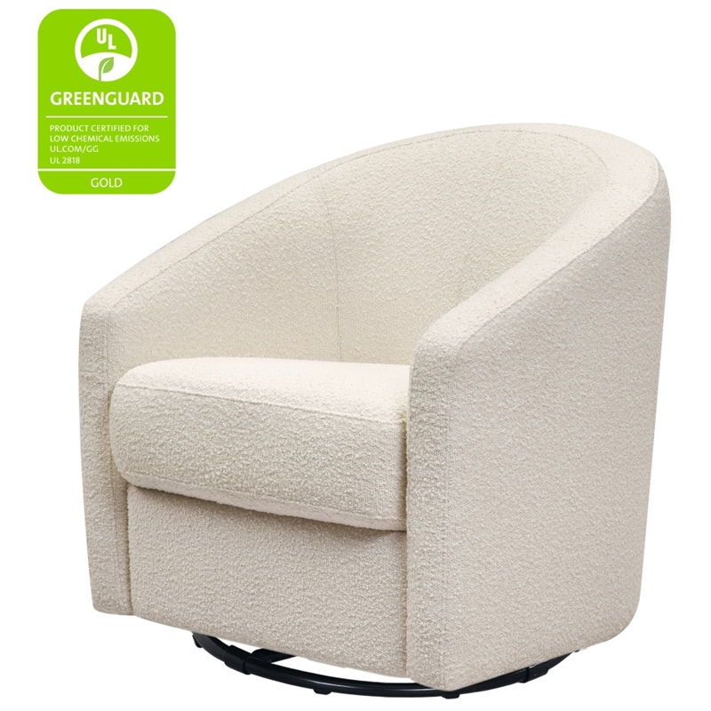 Babyletto madison swivel 2025 glider in ecru microsuede