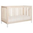 4-in-1 Convertible Baby Crib with Dresser with Changing Tray Set in Natural