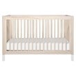 4-in-1 Convertible Baby Crib with Dresser with Changing Tray Set in Natural