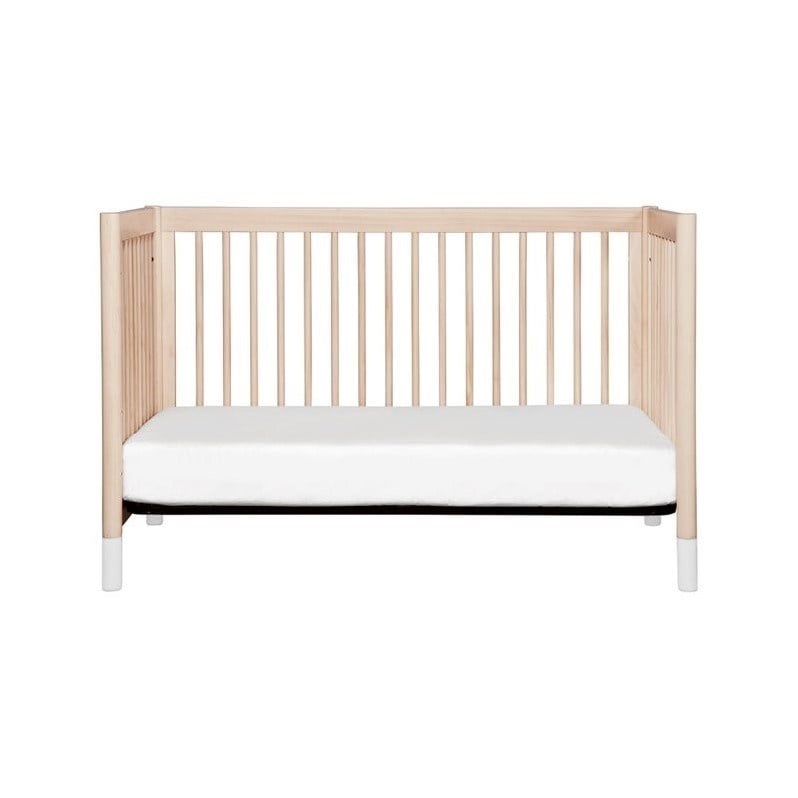 4-in-1 Convertible Baby Crib with Dresser with Changing Tray Set in Natural