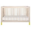 4-in-1 Convertible Baby Crib with Dresser with Changing Tray Set in Natural
