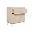 4-in-1 Convertible Baby Crib with Dresser with Changing Tray Set in Natural