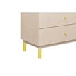 4-in-1 Convertible Baby Crib with Dresser with Changing Tray Set in Natural