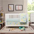 4-in-1 Convertible Baby Crib with Dresser with Changing Tray Set in White