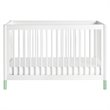 4-in-1 Convertible Baby Crib with Dresser with Changing Tray Set in White
