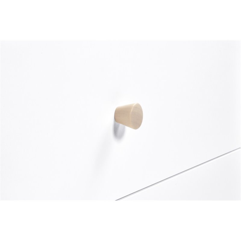 4-in-1 Convertible Baby Crib with Dresser with Changing Tray Set in White
