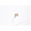 4-in-1 Convertible Baby Crib with Dresser with Changing Tray Set in White