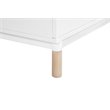 4-in-1 Convertible Baby Crib with Dresser with Changing Tray Set in White