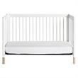 4-in-1 Convertible Baby Crib with Dresser with Changing Tray Set in White