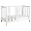 4-in-1 Convertible Baby Crib with Dresser with Changing Tray Set in White