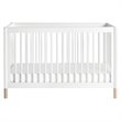 4-in-1 Convertible Baby Crib with Dresser with Changing Tray Set in White