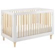 4-in-1 Convertible Baby Crib with Dresser with Changing Tray Set in Natural