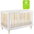 4-in-1 Convertible Baby Crib with Dresser with Changing Tray Set in Natural