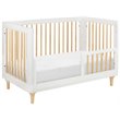 4-in-1 Convertible Baby Crib with Dresser with Changing Tray Set in Natural