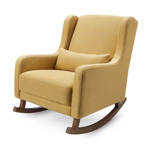  babyletto kai eco-performance fabric wingback rocking chair