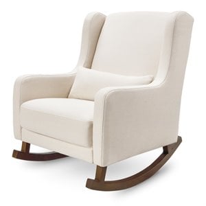 Babyletto Kai Rocker in Performance Natural Eco-Twill with Dark legs