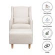 Babyletto Toco Swivel Glider and Ottoman in Performance Cream Eco-Weave