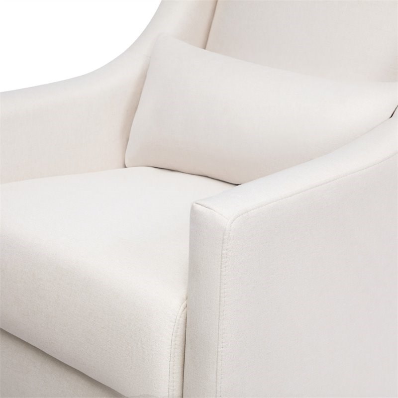 Babyletto Toco Swivel Glider and Ottoman in Performance Cream Eco-Weave
