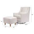 Babyletto Toco Swivel Glider and Ottoman in Performance Cream Eco-Weave