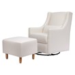 Babyletto Toco Swivel Glider and Ottoman in Performance Cream Eco-Weave