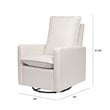 Babyletto Cali Pillowback Swivel Glider in Performance Cream Eco-Weave