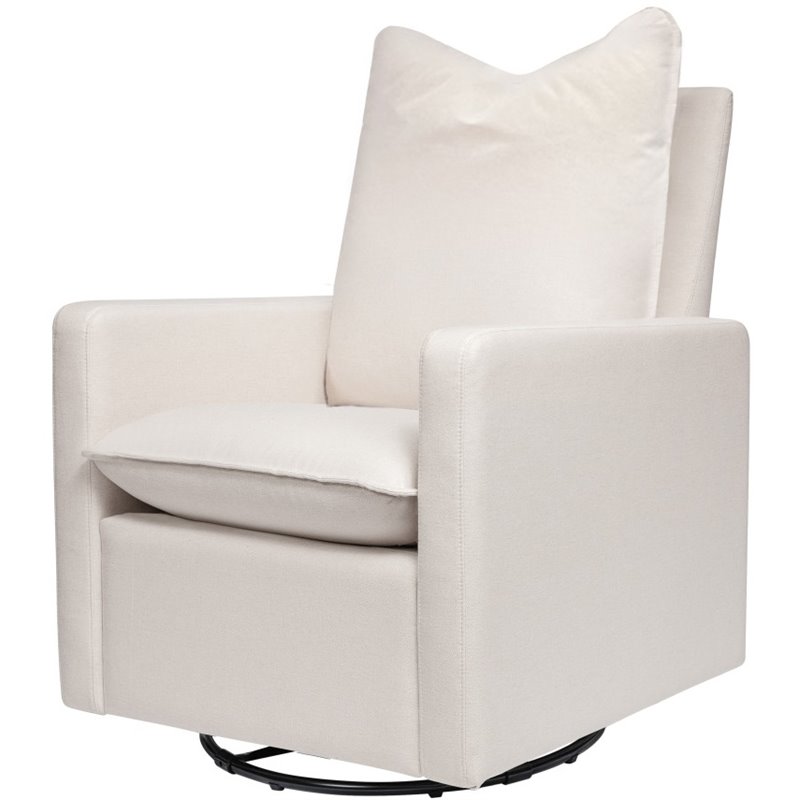 Babyletto Cali Pillowback Swivel Glider in Performance Cream Eco-Weave