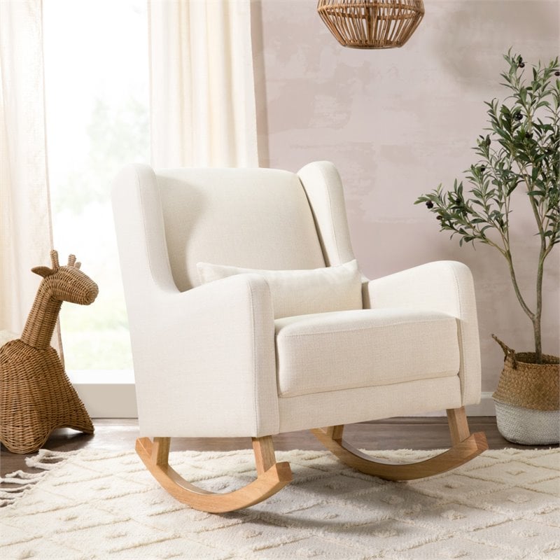 Babyletto Kai Rocker In Performance Natural Eco-Twill with Light Legs