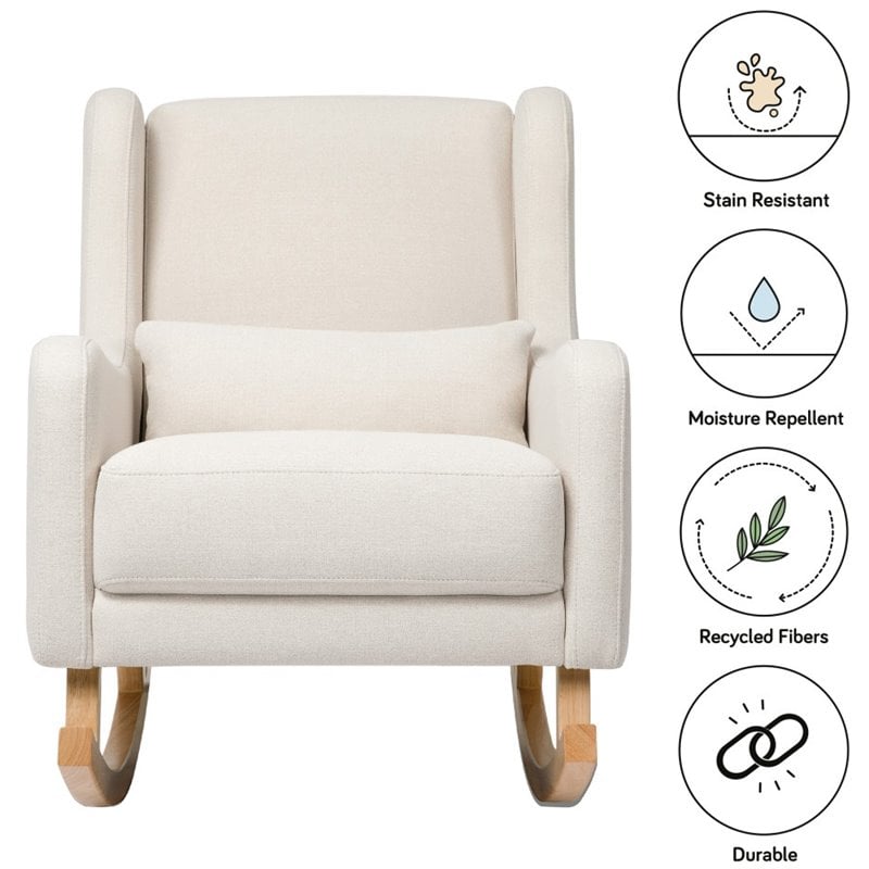 Babyletto Kai Rocker In Performance Natural Eco-Twill with Light Legs