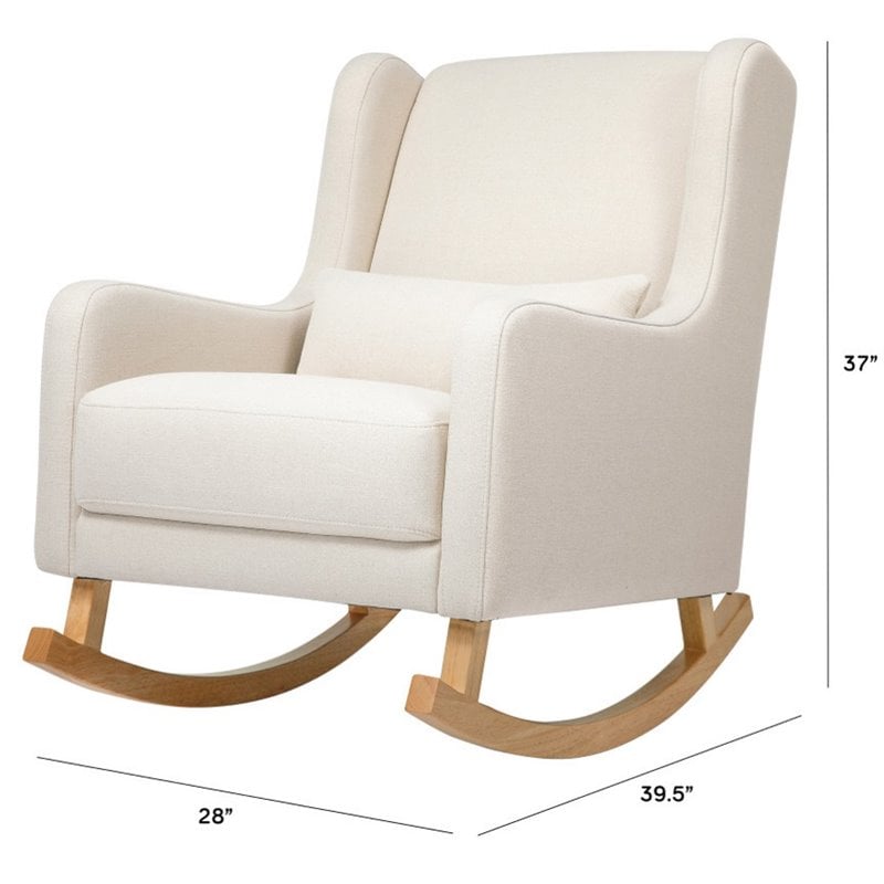 Babyletto Kai Rocker In Performance Natural Eco-Twill with Light Legs