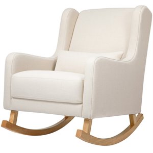 babyletto kai rocker in performance eco-twill with light legs