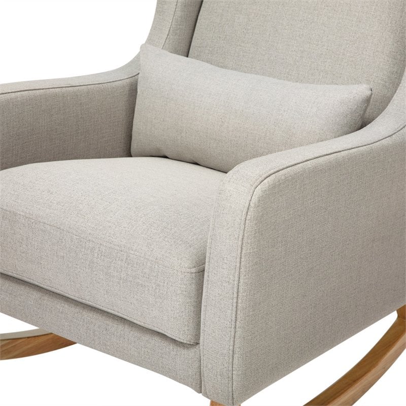 Babyletto Kai Rocker In Performance Gray Eco-Twill with Light Legs