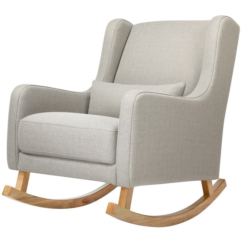 Babyletto Kai Rocker In Performance Gray Eco-Twill with Light Legs