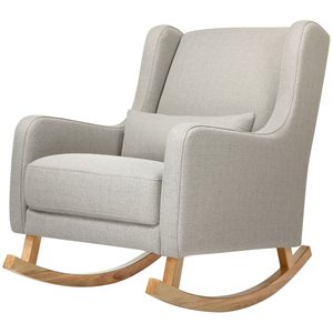 babyletto kai rocker in performance eco-twill with light legs