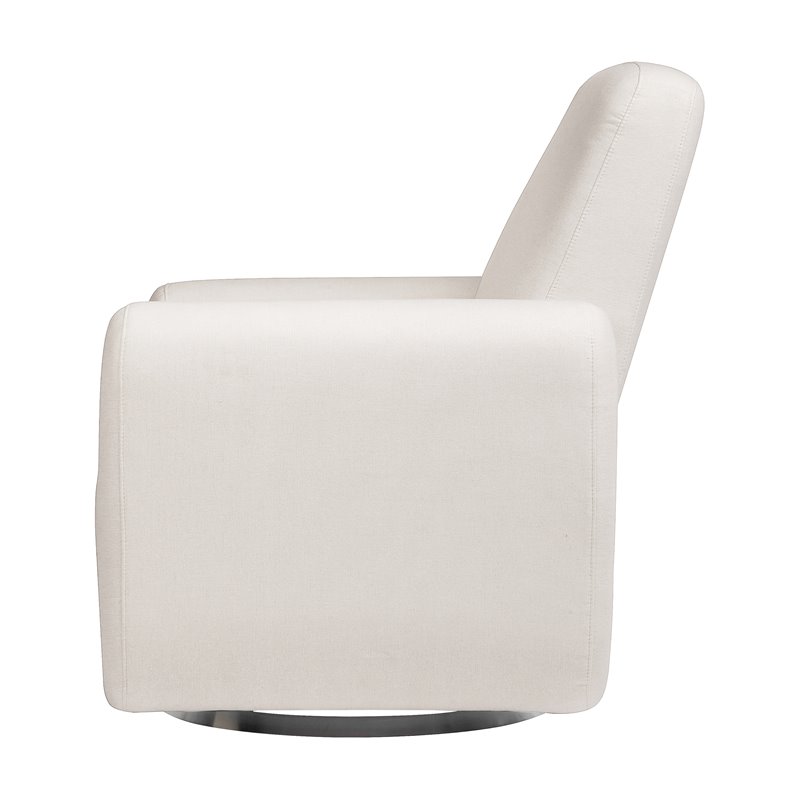 Babyletto Tuba Polyester Fabric Swivel Glider in Performance Cream Eco-Weave