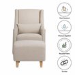 Babyletto Toco Polyester Fabric Swivel Glider and Ottoman in Performance Beach