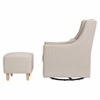 Babyletto Toco Polyester Fabric Swivel Glider and Ottoman in Performance Beach