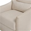 Babyletto Toco Polyester Fabric Swivel Glider and Ottoman in Performance Beach