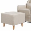 Babyletto Toco Polyester Fabric Swivel Glider and Ottoman in Performance Beach