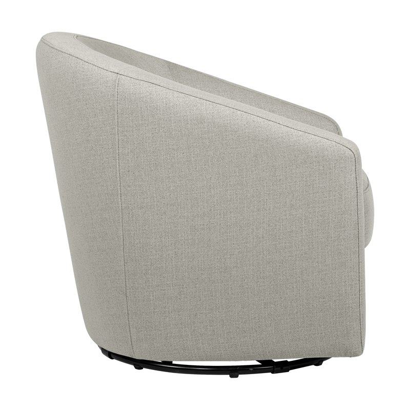 Babyletto Madison Performance Eco-Twill Fabric Swivel Glider in Gray