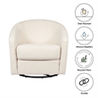 Babyletto Madison Performance Eco-Twill Fabric Swivel Glider in Natural