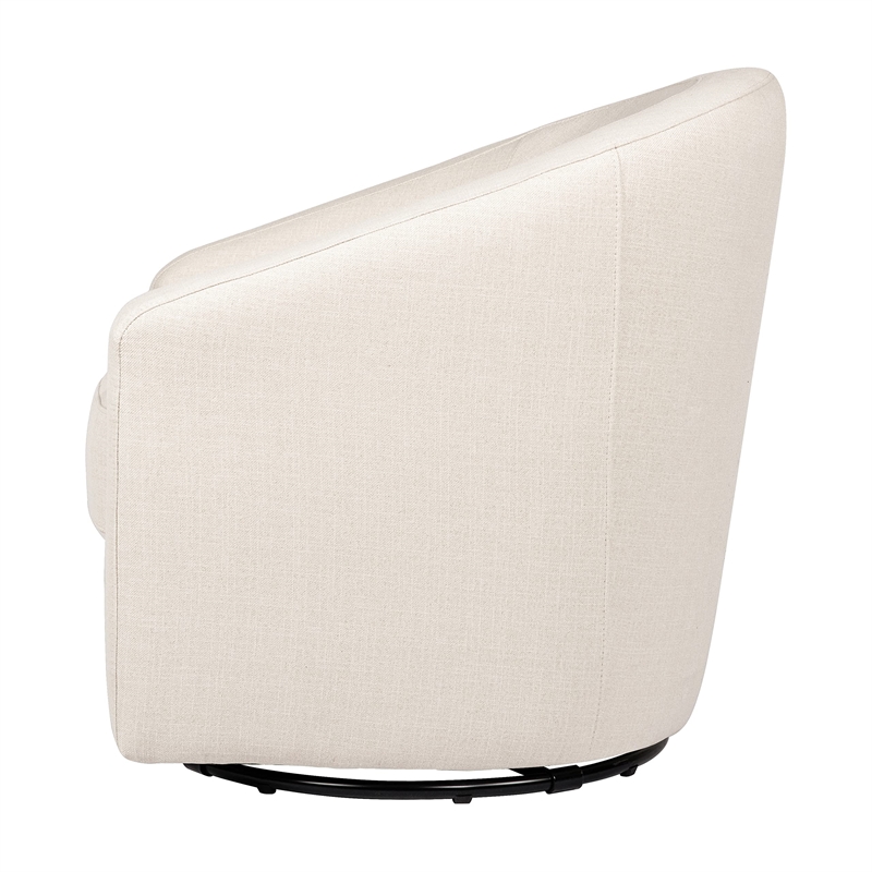 Babyletto Madison Performance Eco-Twill Fabric Swivel Glider in Natural
