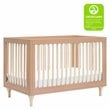 Babyletto Lolly Pine Wood 3-in-1 Convertible Crib in Canyon and Washed Natural