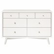 Babyletto Palma Pine Wood 7-Drawer Double Dresser in Warm White