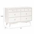 Babyletto Palma Pine Wood 7-Drawer Double Dresser in Warm White