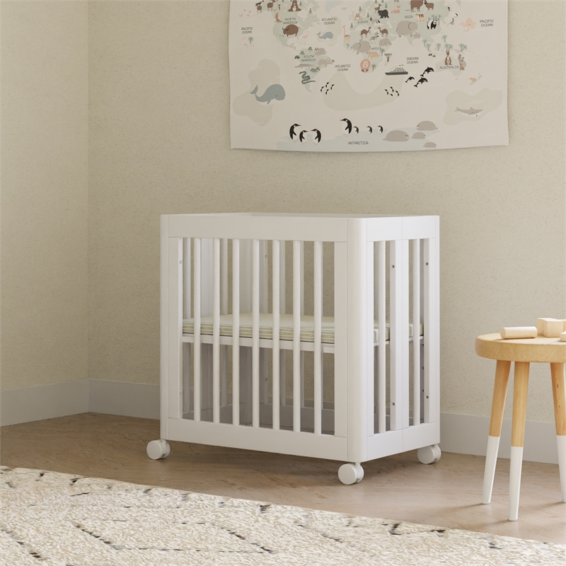 Babyletto Yuzu 8-in-1 Wood Convertible Crib with Conversion Kits in White