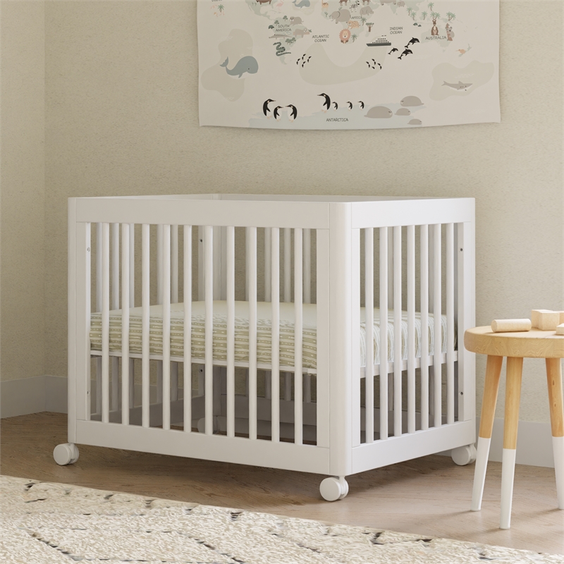Babyletto Yuzu 8-in-1 Wood Convertible Crib with Conversion Kits in White