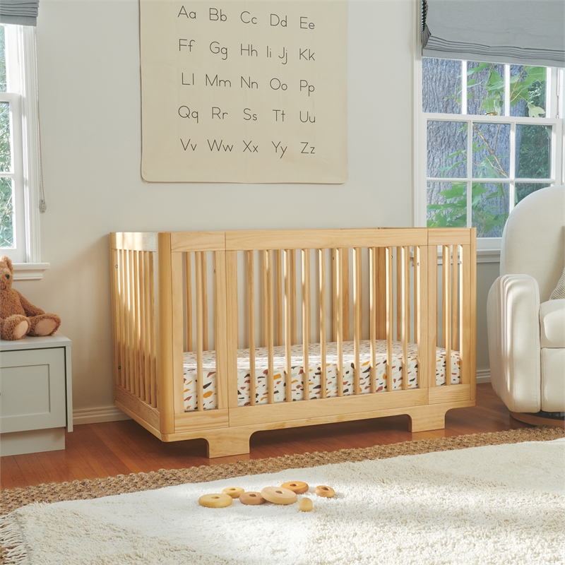 Babyletto Yuzu 8-in-1 Wood Convertible Crib with Conversion Kits in Natural